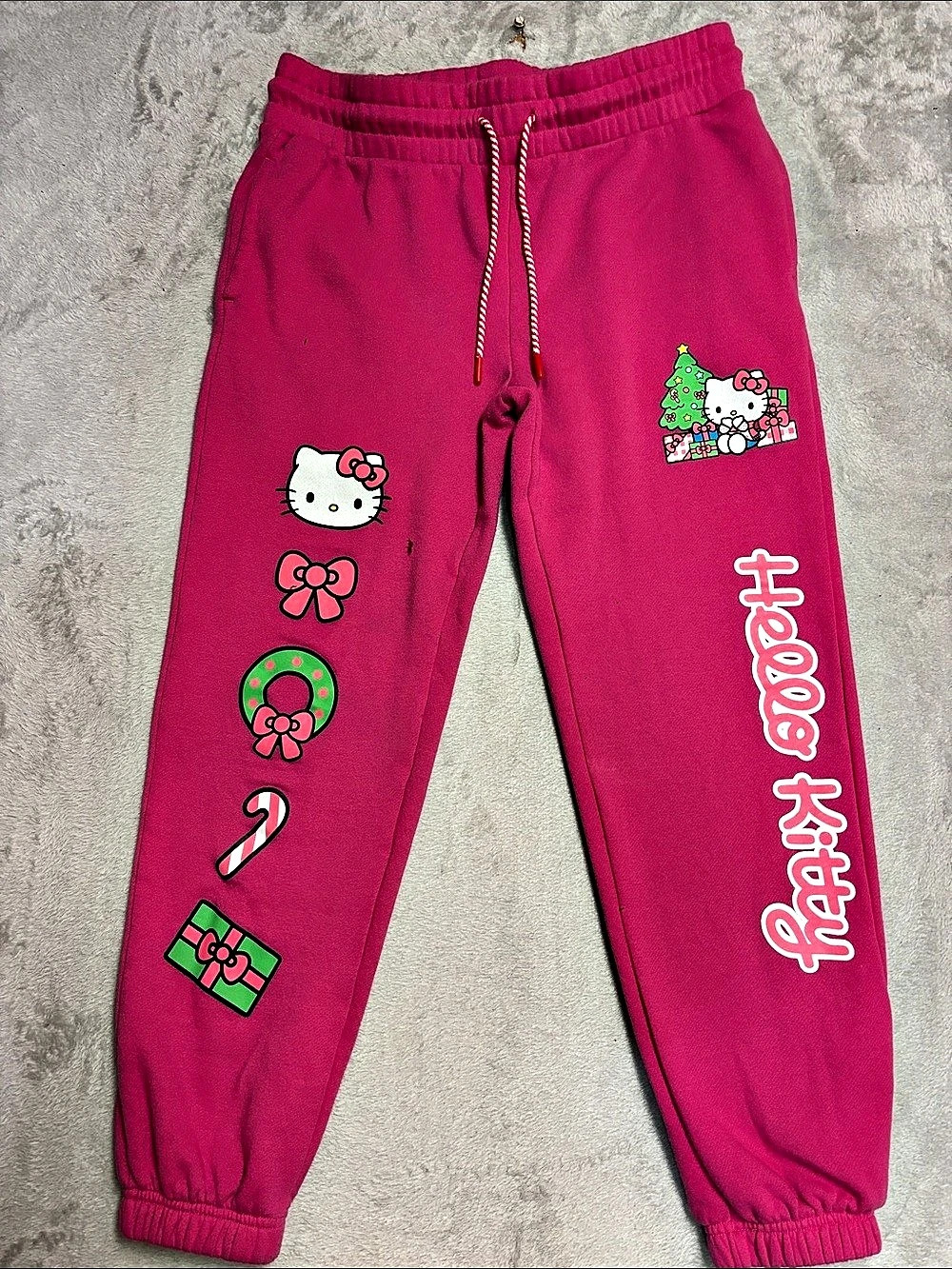 Hello Kitty Graphic Jogger Pants Pink Medium (8)